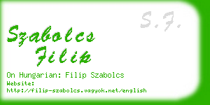 szabolcs filip business card